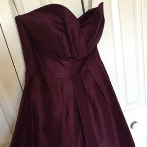 Gorgeous purple silk strapless dress, xs